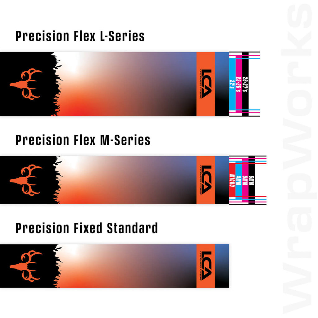 Last Chance Wrapworks Stock Daybreak Skull Orange/blue Precision Flex M-series