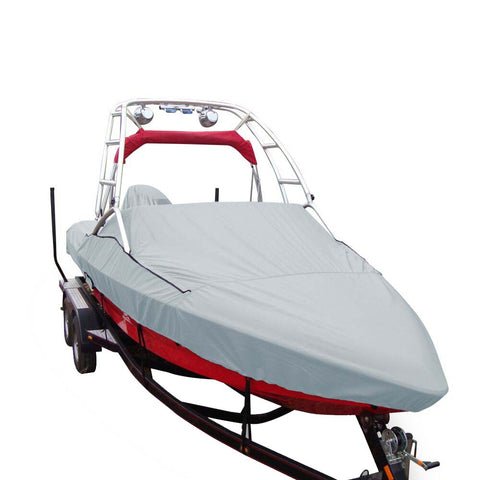 Carver Sun-DURA® Specialty Boat Cover f/18.5' Sterndrive V-Hull Runabouts w/Tower - Grey