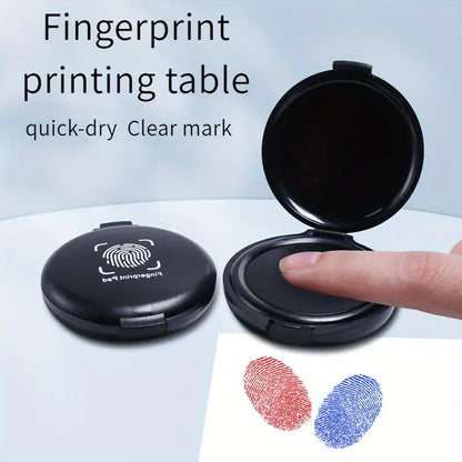 Fingerprint Ink Pad for Thumbprints, 1 Pack Portable Non-Toxic Fingerprint Stamp Pad, Quick-Drying for Notary Supplies, Fingerprint Cards, ID Verification, Legal Documents, Law Enforcement, Banking & Office Use