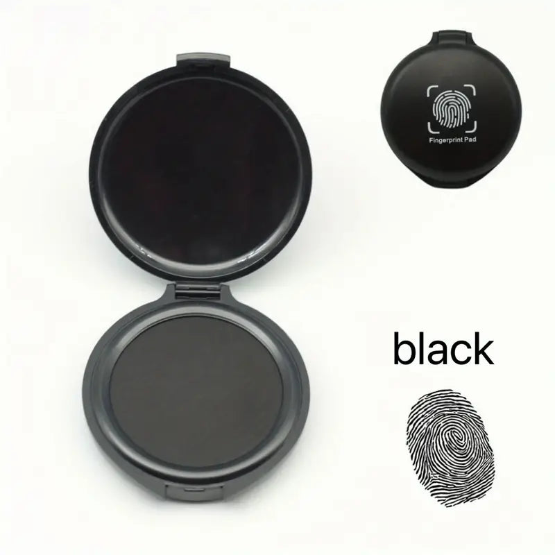 Fingerprint Ink Pad for Thumbprints, 1 Pack Portable Non-Toxic Fingerprint Stamp Pad, Quick-Drying for Notary Supplies, Fingerprint Cards, ID Verification, Legal Documents, Law Enforcement, Banking & Office Use