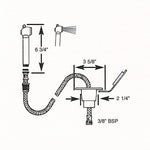 Scandvik Recessed Transom Shower w/6' Hose - White