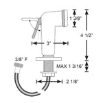 Scandvik Straight Handle Pull Out Sprayer - White w/6' Hose