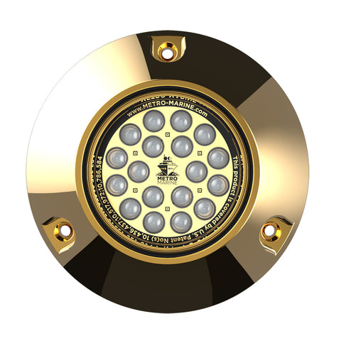 Metro Marine High-Output Submersible Underwater Light w/Intelligent Monochromatic LED's - Aqua, 45° Beam
