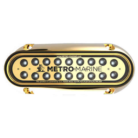 Metro Marine High-Output Elongated Underwater Light w/Intelligent Monochromatic LED's - Aqua, 45° Beam