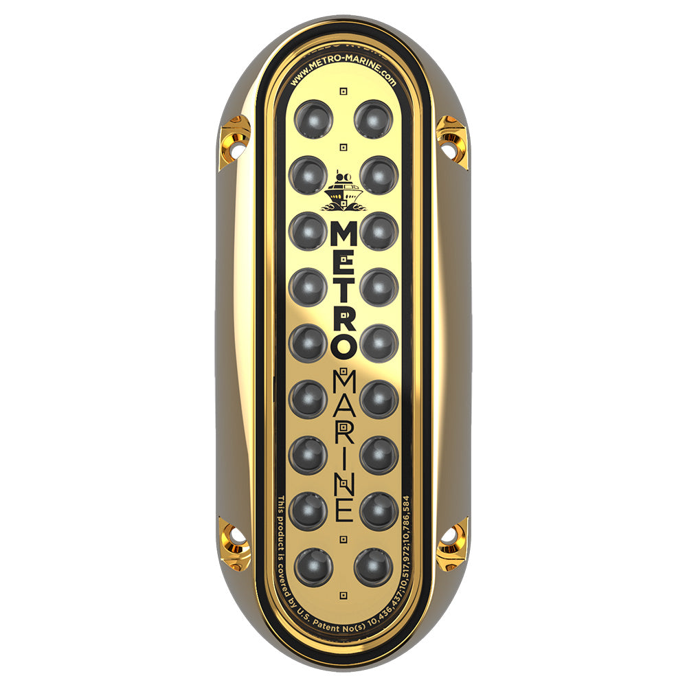 Metro Marine High-Output Elongated Vertical Mount Light w/Intelligent Monochromatic LED's - Aqua, 90° Beam