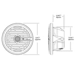 Roswell R1 8” Marine Speakers - White - 100W RMS & 200W Peak Power