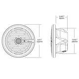 Roswell R1 8” Marine Speakers - Black - 100W RMS & 200W Peak Power