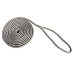 New England Rope 1/2" x 15' Nylon Double Braid Dock Line - Grey