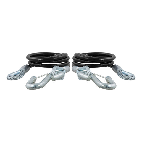 CURT 44-1/2" Safety Cables w/2 Snap Hooks - 5,000 lbs. - Vinyl Coated - 2 Pack