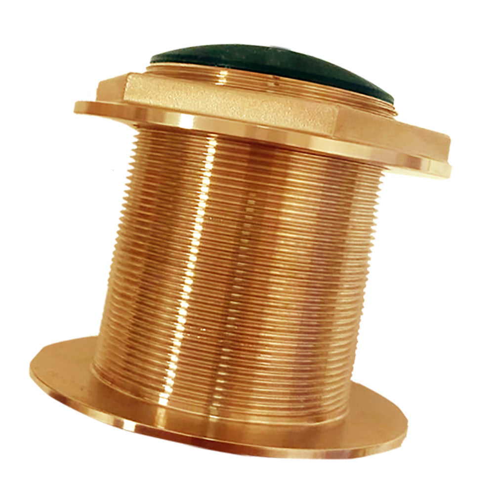 Echonautics Bronze Low-Profile Thru-Hull High-Frequency CHIRP Transducer - 1kW, 12° Tilt, 130-210kHz