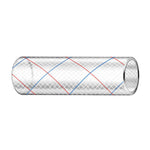 Trident Marine 5/8" x 50' Clear Reinforced PVC Hose Tubing Red & Blue Tracer