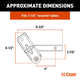 CURT ActiveLink 1-1/4" Receiver Shank - Up to 3500 lbs