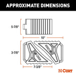 CURT HD Wheels Chocks 2-Pack w/Mounting Bracket