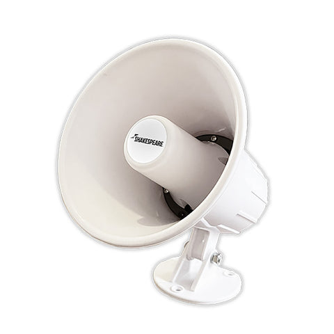 Shakespeare 15W 4-Ohm 5" Loud Hailer Speaker w/Bracket & Talkback - White