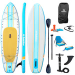 Solstice Watersports 10'6" Rambler Inflatable Stand-Up Paddleboard/Kayak 2-In-1 Kit w/Seat & Convertible Paddle - Orange