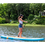 Solstice Watersports 10'6" Rambler Inflatable Stand-Up Paddleboard/Kayak 2-In-1 Kit w/Seat & Convertible Paddle - Orange