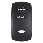 Pacer Actuator - 'LIVEWELL' f/V Series Contura Switches - Black - Laser Etched (Top/Bottom Light)