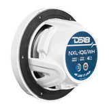 DS18 6.5" 2-Way Coaxial Marine Speakers w/Digital LED Lights & Bullet Tweeter - White - 150W, 4-Ohm