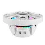 DS18 6.5" 2-Way Coaxial Marine Speakers w/Digital LED Lights & Bullet Tweeter - White - 150W, 4-Ohm