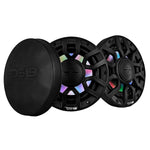 DS18 6.5" 2-Way Coaxial Marine Speakers w/Digital LED Lights & Bullet Tweeter - Black - 150W, 4-Ohm