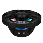 DS18 6.5" 2-Way Coaxial Marine Speakers w/Digital LED Lights & Bullet Tweeter - Black - 150W, 4-Ohm