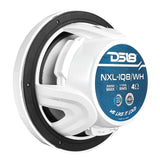 DS18 8" 2-Way Coaxial Marine Speakers w/Digital LED Lights & Bullet Tweeter - White - 175W, 4-Ohm