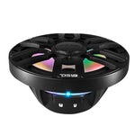 DS18 8" 2-Way Coaxial Marine Speakers w/Digital LED Lights & Bullet Tweeter - Black - 175W, 4-Ohm