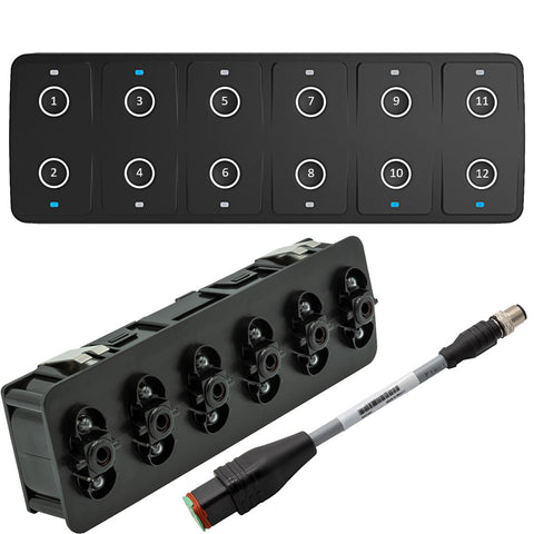 Maretron CKM12 Keypad w/CKM to NMEA 2000® Adapter Cable - 0.2M (Horizontal Orientation)