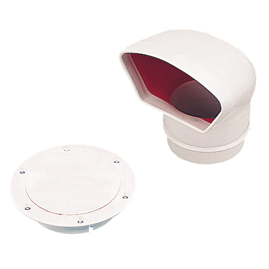 Sea-Dog Low Profile Cowl Vent/Snap-On Deck Plate - Dip Molded PVC