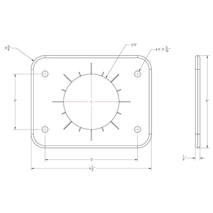 TACO Grand Slam 300 Universal Backing Plate f/GS-300 & GS-390 - Pair