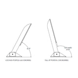 TACO Command Ratchet Hinge - 18-1/2" - 316 Stainless Steel Polished w/Hard Stop