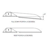 TACO Command Ratchet Hinge - 18-1/2" - 316 Stainless Steel Polished w/Hard Stop