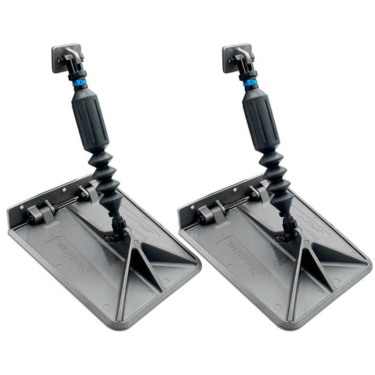 Lectrotab SX 9.5 x 10 Smart Tabs 13-15' Boats w/30lb Actuators - 30-40HP - Gunmetal Grey
