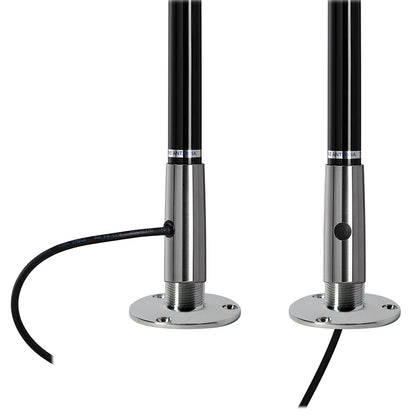 Scout 4' Black VHF Antenna 3dB Stainless Steel Ferule w/5M RG-58 Includes PL-259
