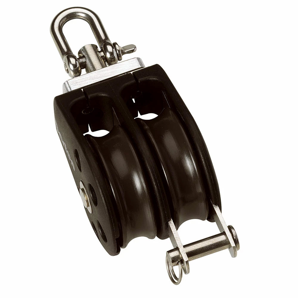 Barton Size 5 54mm Plain Bearing Pulley Block Double Swivel & Becket