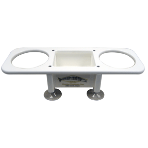 Deep Blue Marine Double Drink Holder w/Center Storage