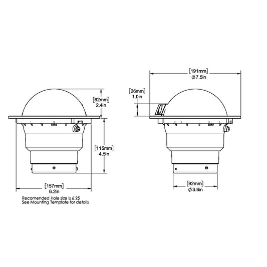 Ritchie FB-500 Globemaster Compass - Flush Mount - Black - 12V - 5 Degree Card