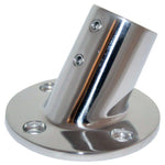 Whitecap 1" O.D. 60° Round Base SS Rail Fitting