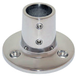 Whitecap ⅞" O.D. 90° Round Base SS Rail Fitting