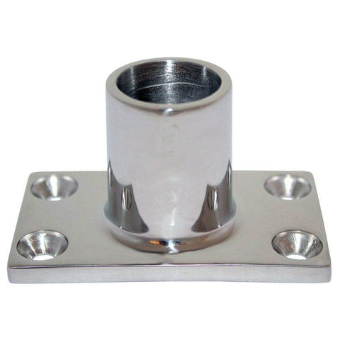 Whitecap ⅞" O.D. 90° Rectangle Base SS Rail Fitting