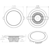 Lumitec Mirage - Flush Mount Down Light - Glass Finish/Polished SS Bezel - 2-Color White/Blue Dimming