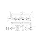 TACO 4-Rod Transom Mount Rod Rack