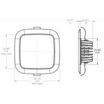 Lumitec Square Mirage Down Light - White Dimming, Red/Blue Non-Dimming - Polished Bezel