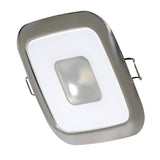 Lumitec Square Mirage Down Light - White Dimming, Red/Blue Non-Dimming - Polished Bezel