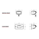 RIGID Industries SR-M Series Pro Diffused Flush Mount - Black