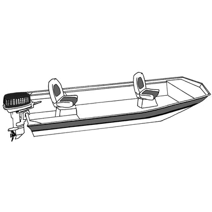 Carver Performance Poly-Guard Styled-to-Fit Boat Cover f/14.5' Open Jon Boats - Shadow Grass