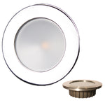 Lunasea “ZERO EMI” Recessed 3.5” LED Light - Warm White, Red w/Polished Stainless Steel Bezel - 12VDC