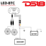 DS18 LED Light Bluetooth Control Works w/Android & iPhone