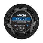 DS18 New Edition HYDRO 8" 2-Way Marine Speakers w/RGB LED Lighting 375W - Black