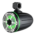 DS18 8" Neodymium Marine Towers w/Built-in Passive Radiator, 1" Driver & RGB LED Light - Black